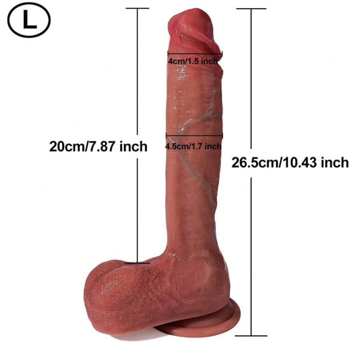 Dildo large con testículos grandes