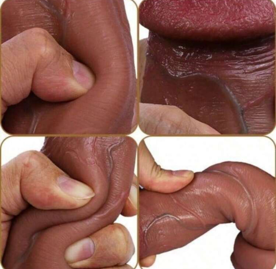 Dildo large con testículos grandes