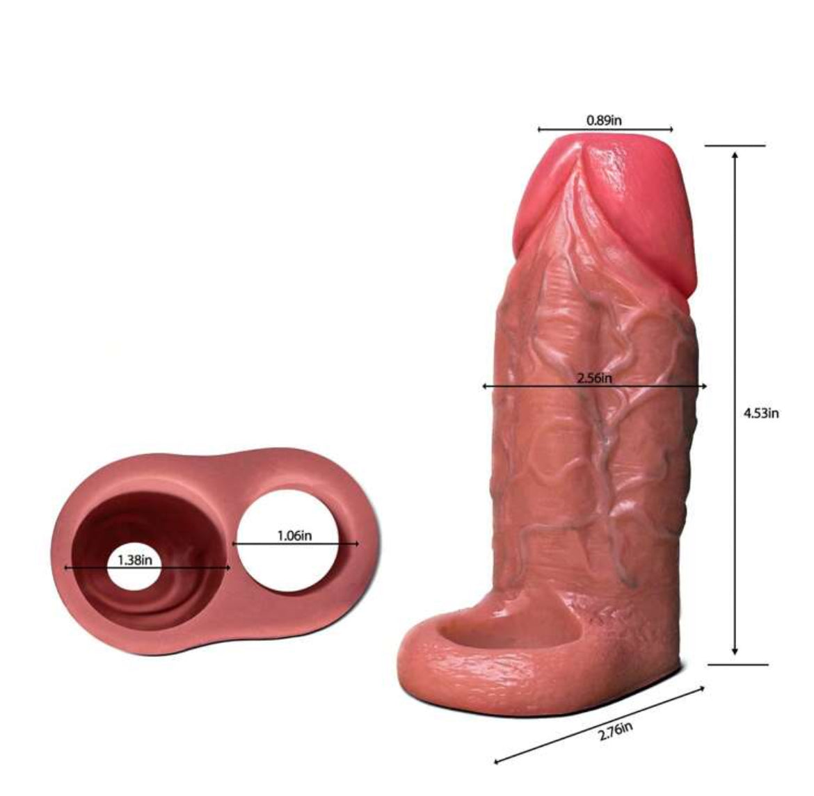 Funda extensor de pene realista