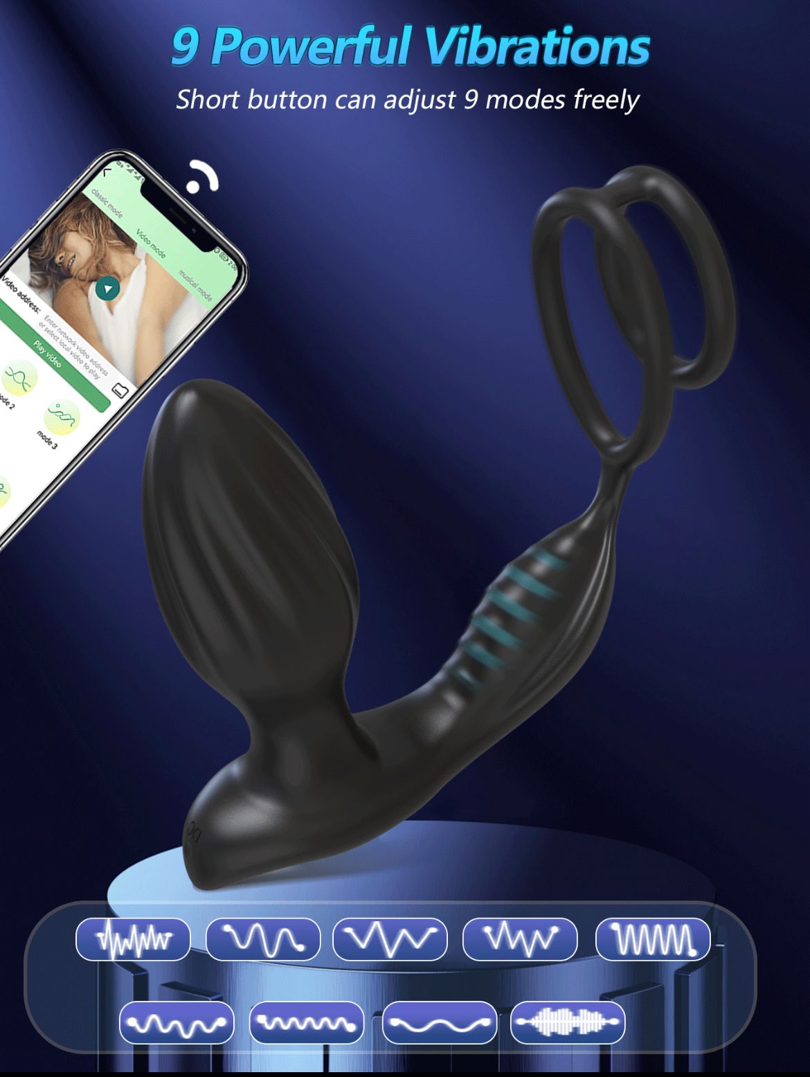 Retardante + plug gay con vibrador ( Bluetooth )