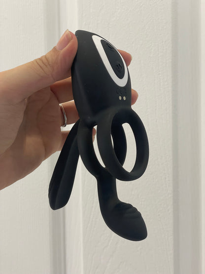 Opal retardante + estimulador anal + vibrador + estimulador de clítoris + control remoto