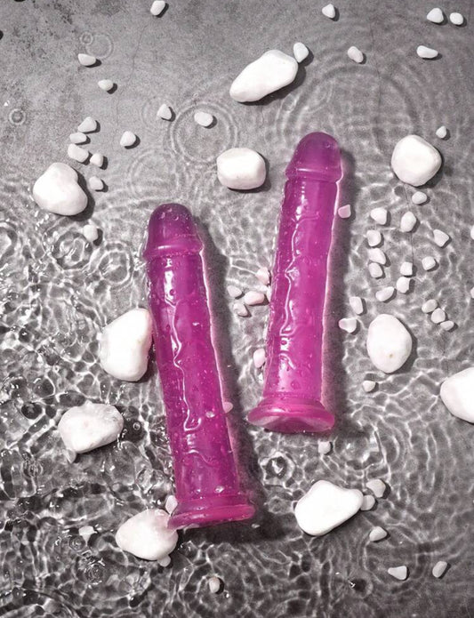 Jelly dildo pink splash