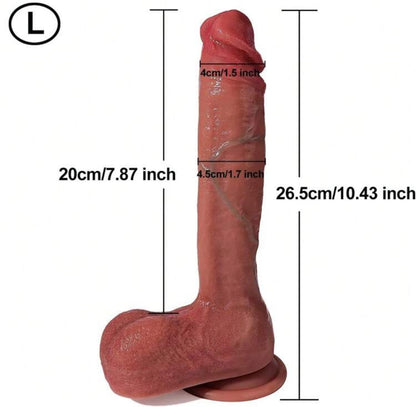 Dildo large con testículos grandes
