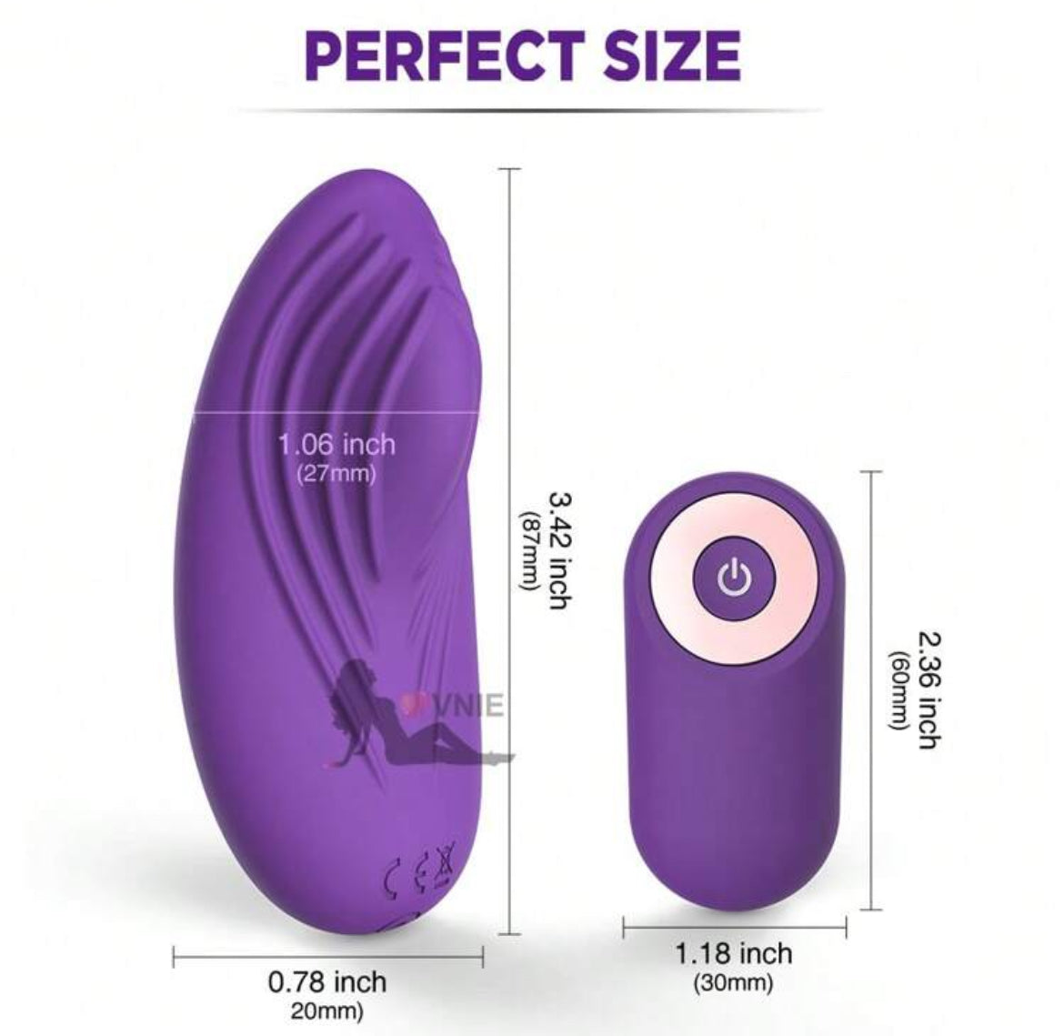 Vibrador purple in love con control remoto