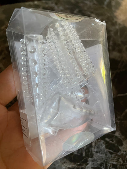 Set de 6 mini fundas jelly transparentes texturizadas