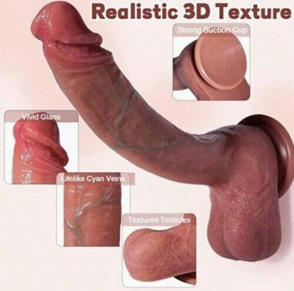 Dildo large con testículos grandes
