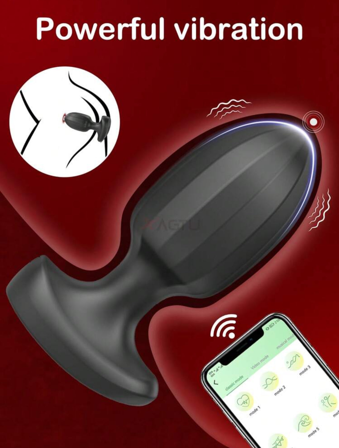 Plug anal bluetooth + vibrador