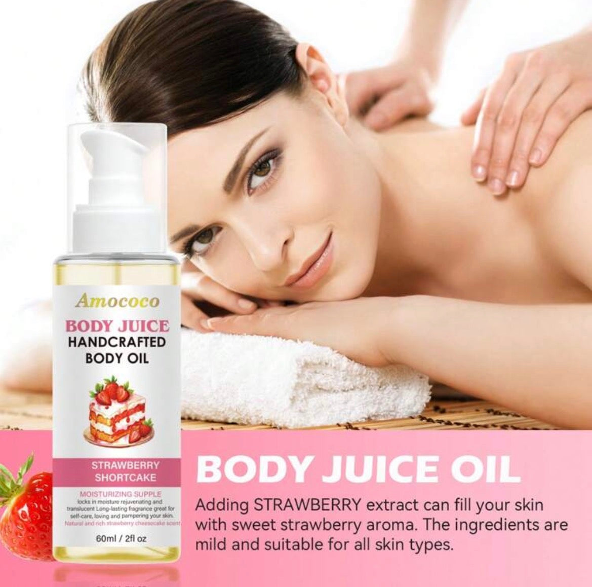 Body oil pastel de fresa