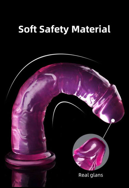 Jelly dildo pink splash