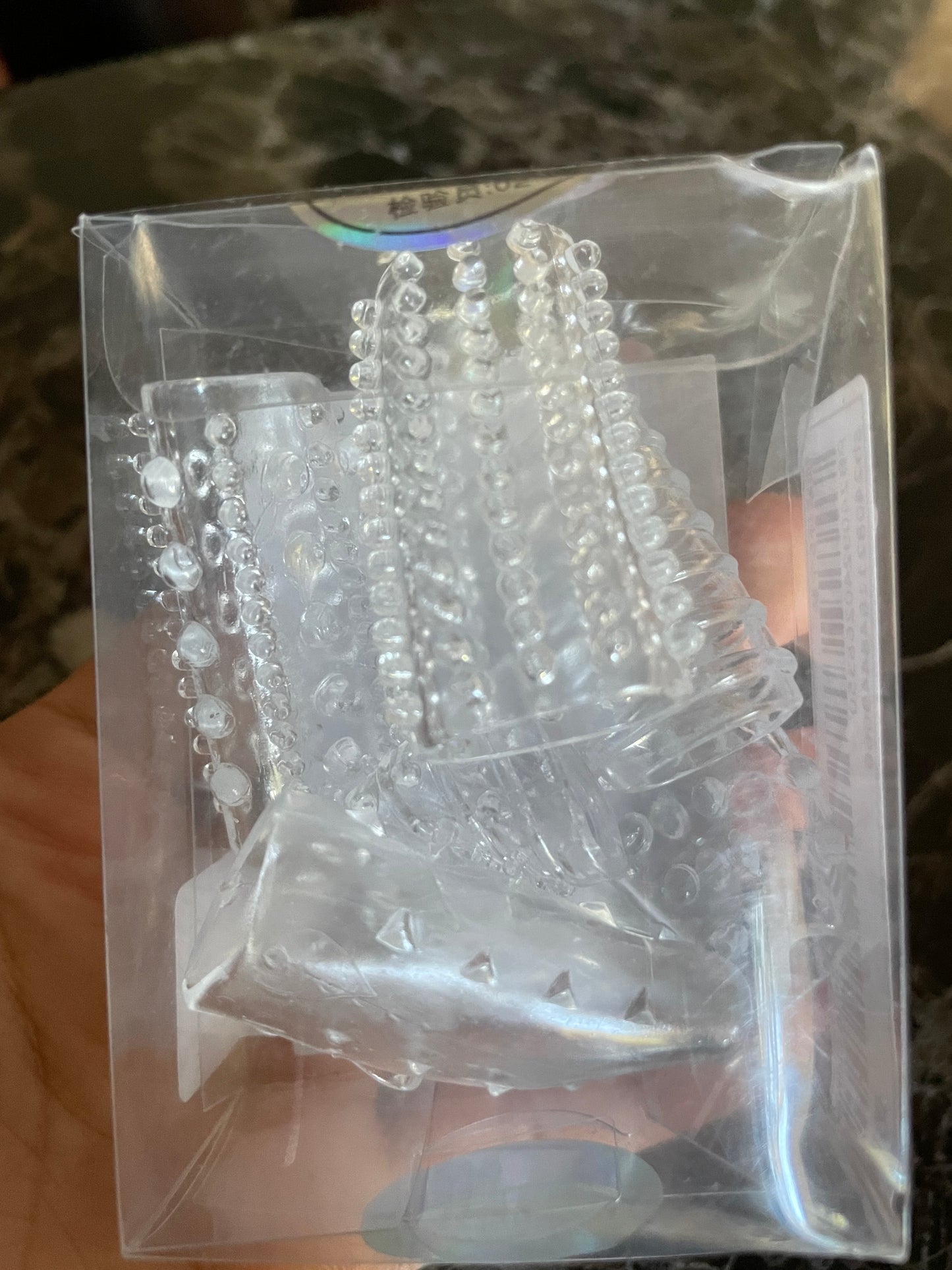 Set de 6 mini fundas jelly transparentes texturizadas