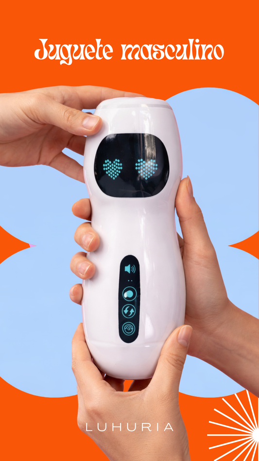 Copa masculina manual con forma de vagina en color blanco