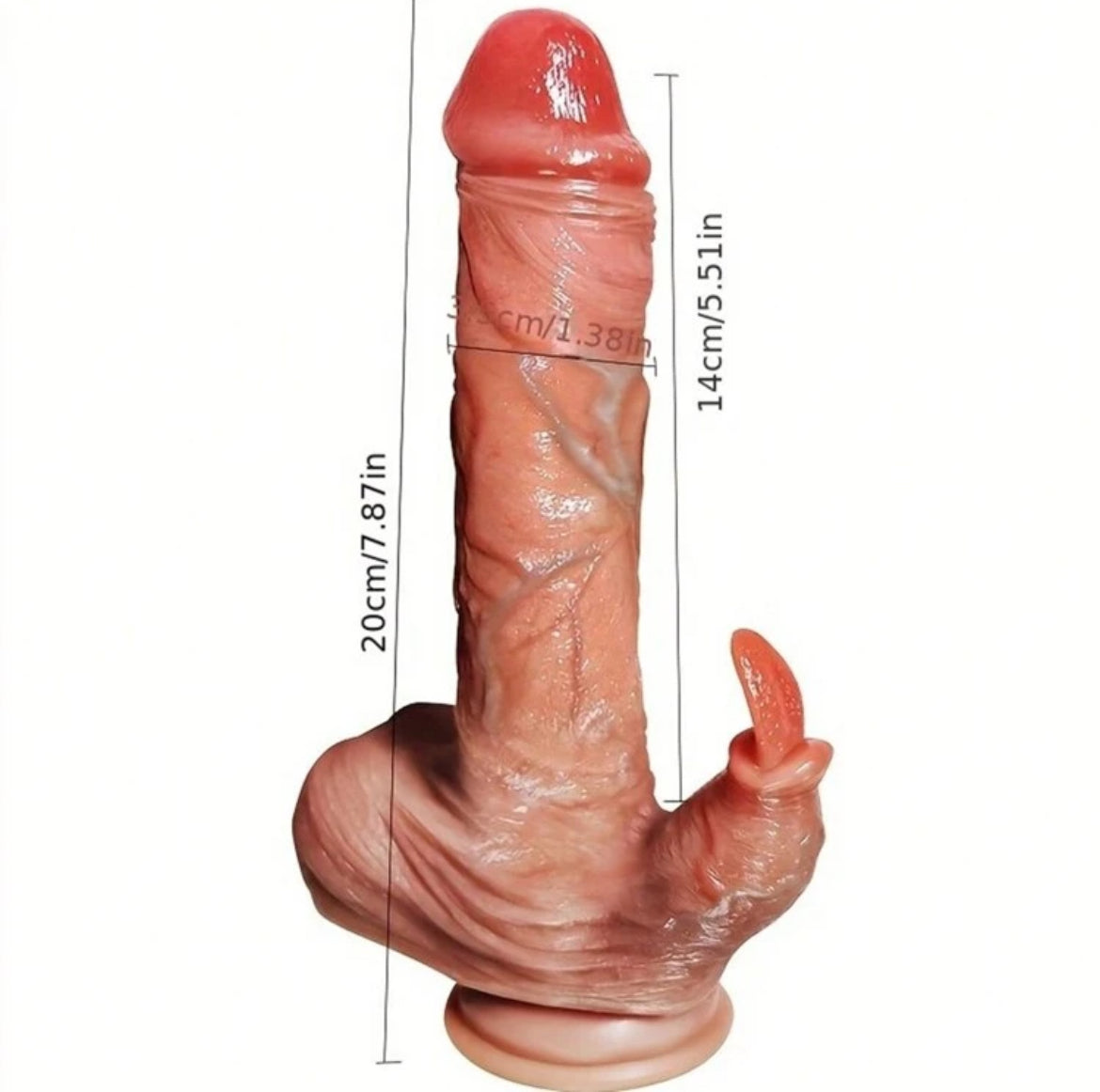 Dildo eléctrico crunch con lengua sexo oral