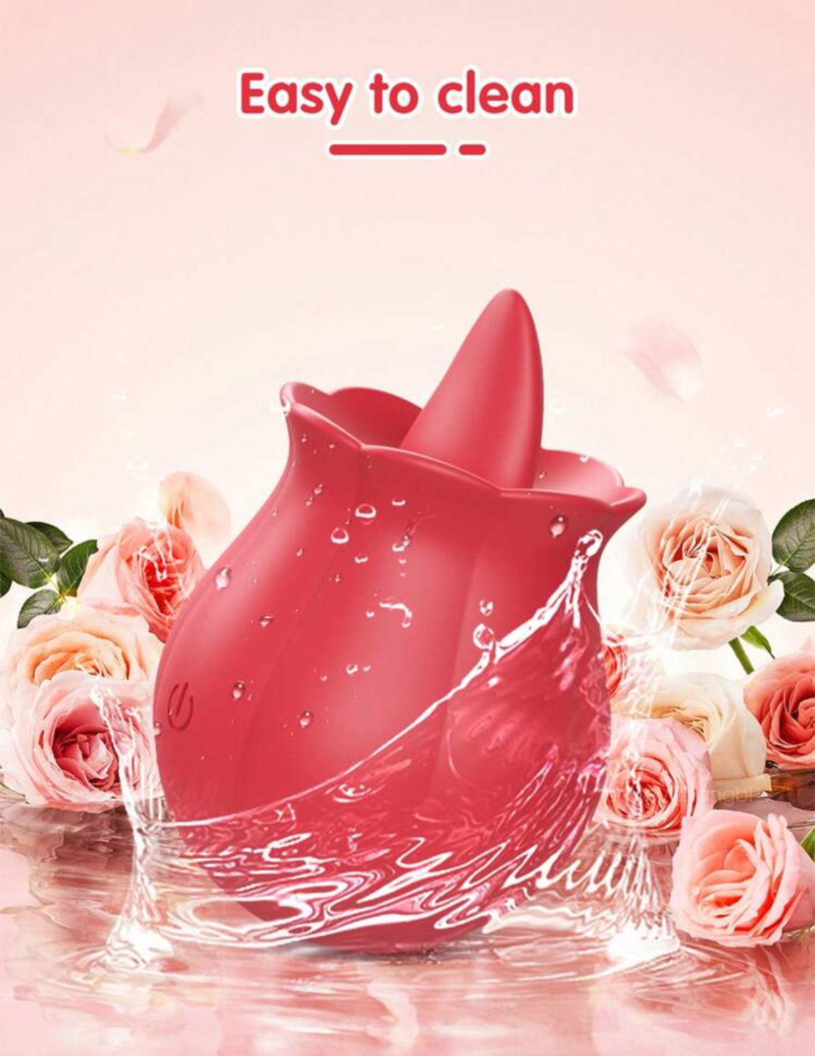 Rosa roja con lengua para sexo oral