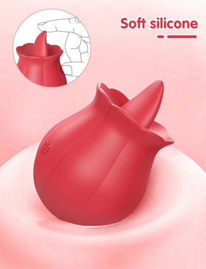 Rosa roja con lengua para sexo oral