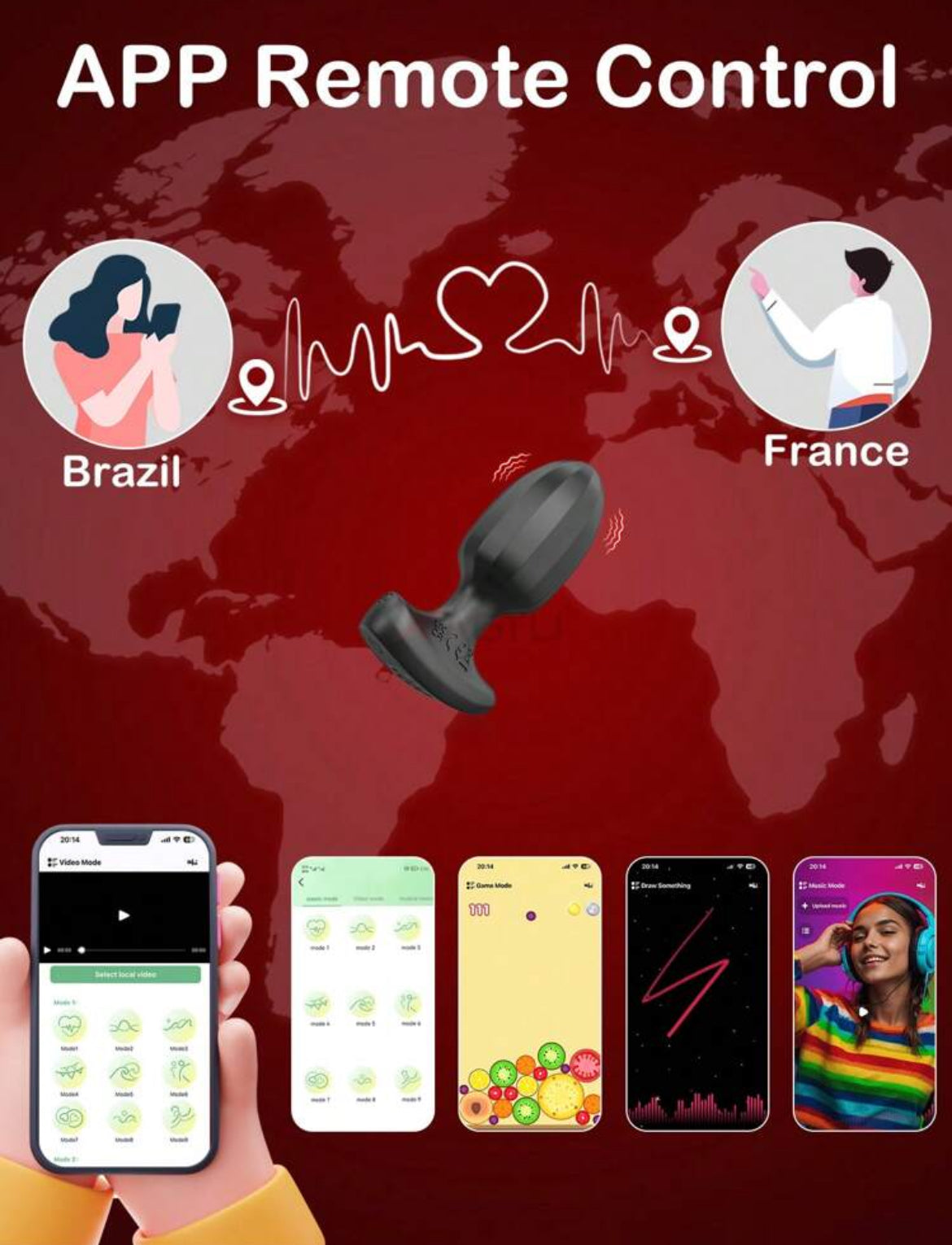 Plug anal bluetooth + vibrador