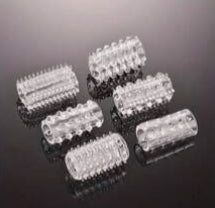 Set de 6 mini fundas jelly transparentes texturizadas