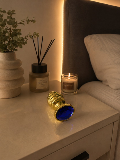 Plug gold de acero con textura talla L