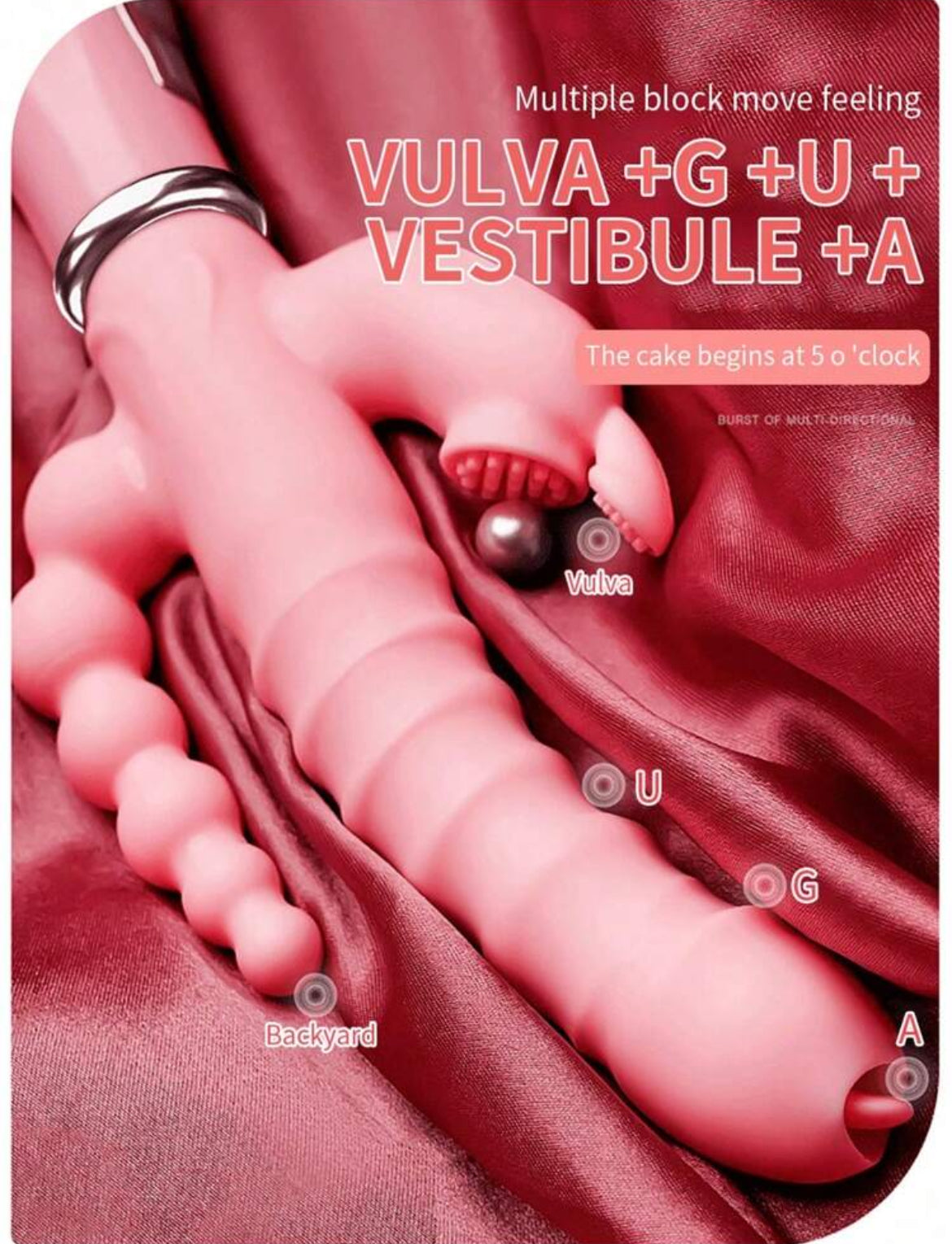 Baby lick 4 en 1 ( dildo + vibrador + estimula clit + estimula ano