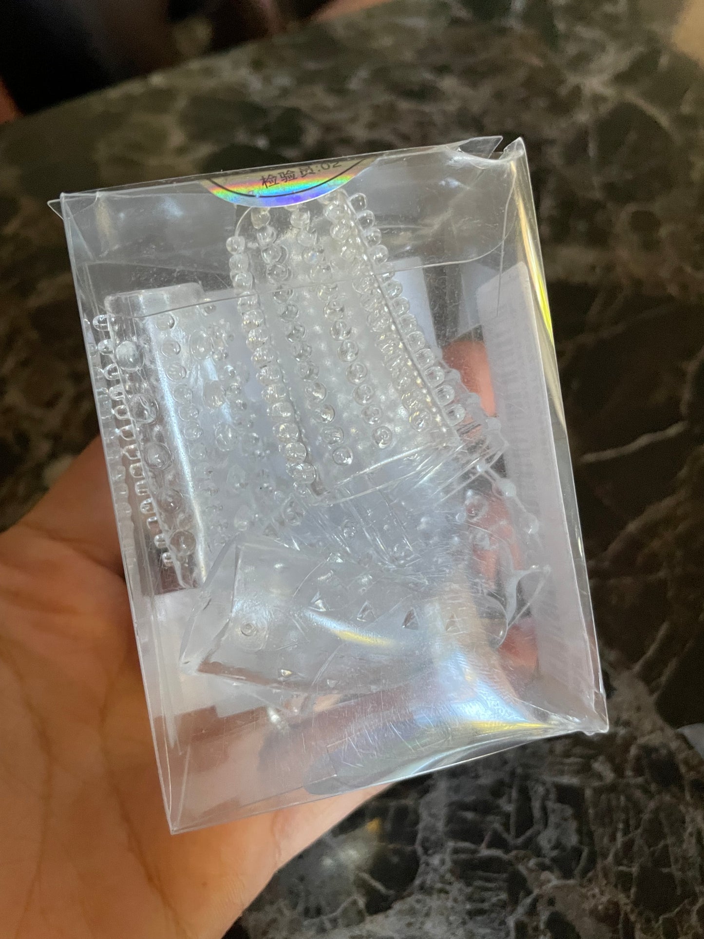 Set de 6 mini fundas jelly transparentes texturizadas