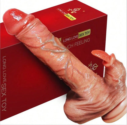 Dildo eléctrico crunch con lengua sexo oral