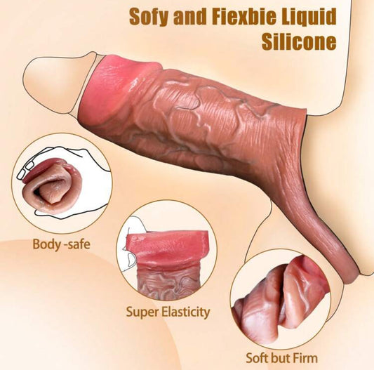 Funda extensor de pene realista