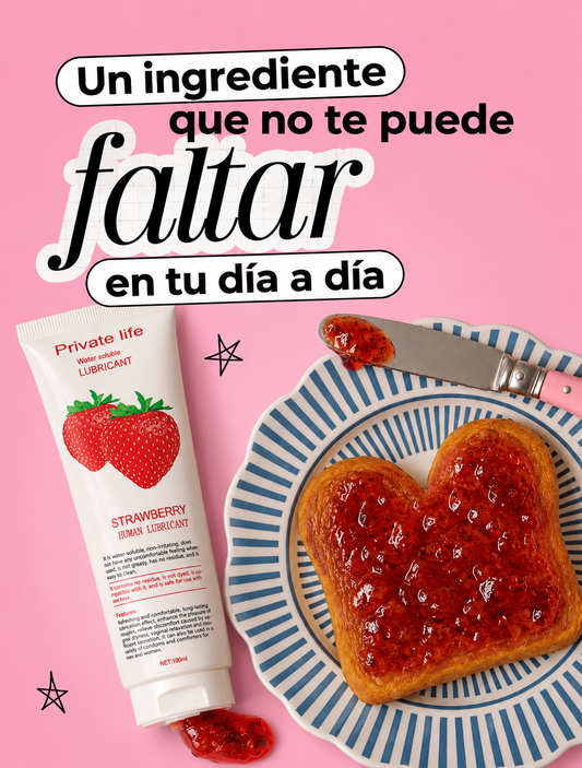 Lubricante base agua aroma fresa