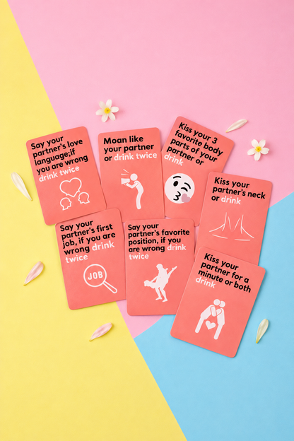 Cartas de juego íntimo para parejas (hacer o tomar)