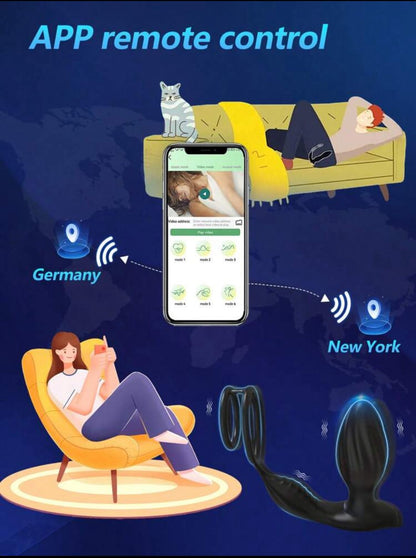 Retardante + plug gay con vibrador ( Bluetooth )