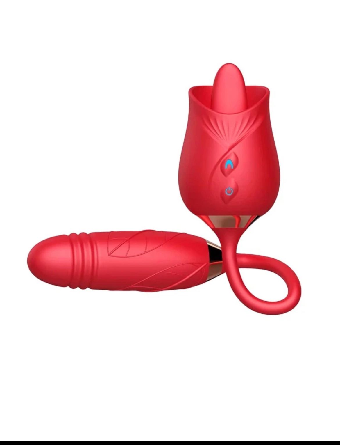 Flor sex oral, dildo, y vibrador      3 en 1