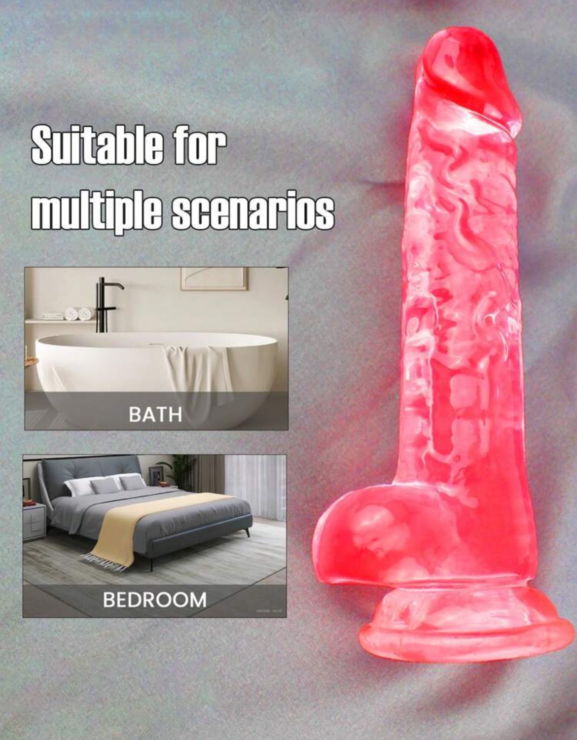 Jelly dildo cotton cake (18cm x 4cm)