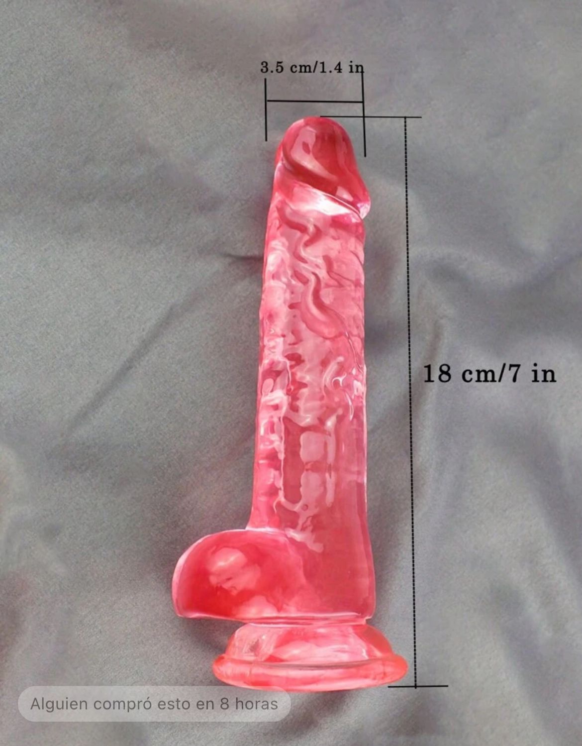 Jelly dildo cotton cake (18cm x 4cm)
