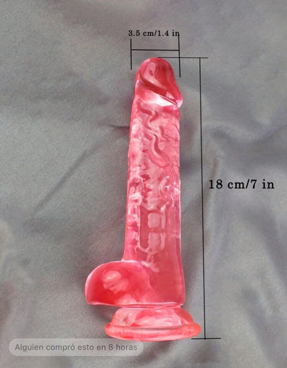 Jelly dildo cotton cake (18cm x 4cm)