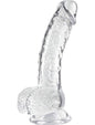 Jelly dildo transparente XL (con testiculos)